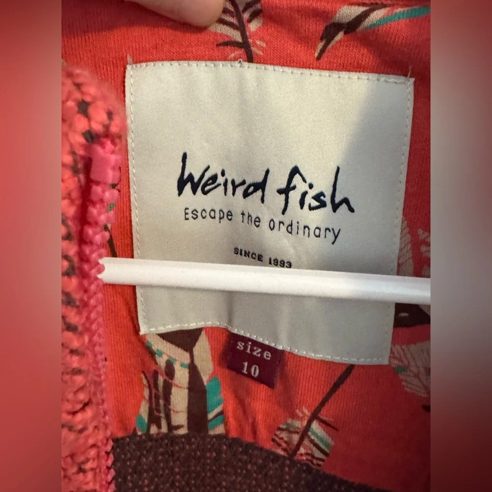Weird Fish Sontee Full Zip Eco Macaroni Sweatshirt Rosewood - Picture 9 of 9